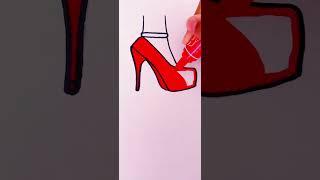 How to draw cute high heels clipart #subscribetomychannel #shorts