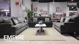 7 Seater Fabric Sofa Set - EMPIRE | Furniture Palace