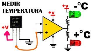 Como medir la temperatura usando el sensor LM35 y un Op-Amp!