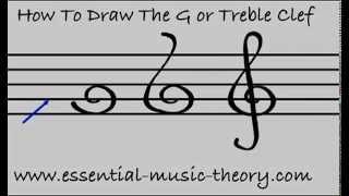 How To Draw The G Clef (Treble Clef)