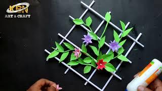 wall hanging craft | easy paper wall hanging craft | paper flower @kbnepali9173 @kbnartcraft