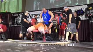 1,115kg/2,458.1lb All-Time World Record Raw Total w/ Wraps @ 139kg/306.4lbs