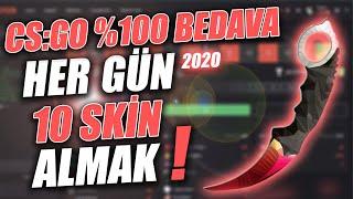 CS:GO HER GÜN BEDAVA 10 SKİN ALMAK 2020 ! %100 DEPOSİTSİZ