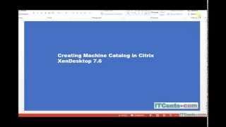 12-Creating Machine Catalog for VDI in Citrix XenDesktop 7.6