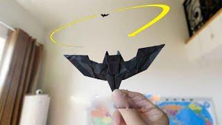 Batman is coming! How to make a Batman boomerang with a piece of paper【123 Paper Airplane】