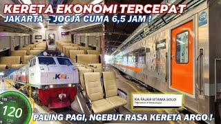 KERETA EKONOMI TERCEPAT JAKARTA JOGJA !! Naik KA FAJAR UTAMA SOLO ~ Paling Pagi & Rasa Kereta Argo !