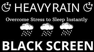 Escape Stress with Rain Sounds | Black Screen for Relaxation Therapy