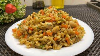 Перловая каша с мясом. Просто, сытно и вкусно. Pearl barley porridge with meat.