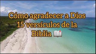 Como agrecerle a DIOS | 15 versículos bíblicos para ser agradecidos