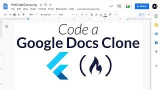 Flutter Course – Build Full Stack Google Docs Clone