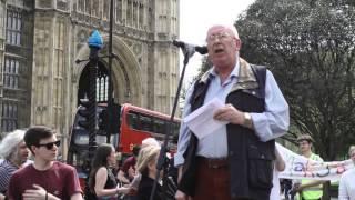 John Strafford calls for the government to Make Votes Matter at the Demo for Democracy