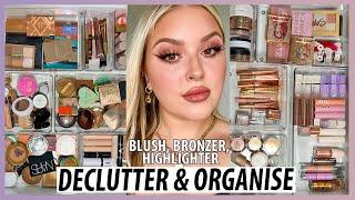 Declutter ️ loads of reorganising!  blush, bronzer & highlighter collection