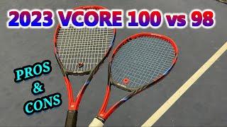 2023 Yonex Vcore 98 vs 100 tennis racquet review & play test | Yonex Vcore Pro 100 tennis review