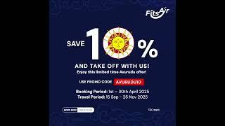 10% Off Flights Avurudu Offer - (1:1)