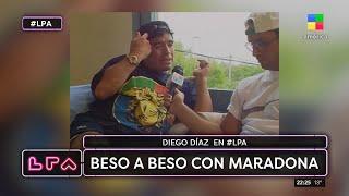  Diego Díaz recordó su pico con Diego Maradona: "No podía largar sus labios"