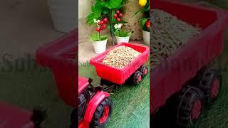 DIY*Cute*Red Tractor Unloading Diorama   #shorts #shortsfeed #viralshorts #diy #viral