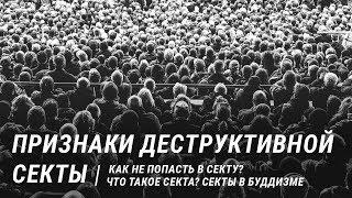 Как не попасть в секту? Что такое секта? Признаки деструктивной секты. Вред сект. Секты в Буддизме.