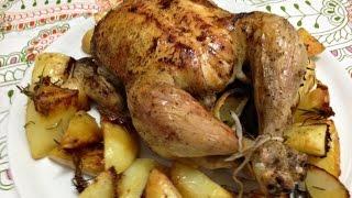 Pollo al forno con patate