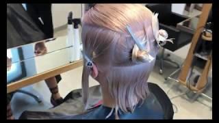  Short haircut girl step by step blond hair Professional Haircut 