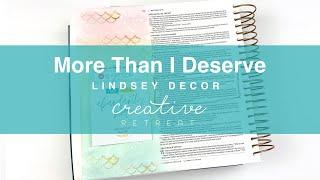 Bible Journaling with Lindsey | More Than I Deserve