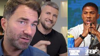 EDDIE HEARN RESPONDS TO CARL FROCH SAYING ANTHONY JOSHUA WILL NEVER BECOME UNDISPUTED, DUBOIS SPAR