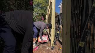 Building an 8 Ft Privacy Wall | Installing Wood Posts