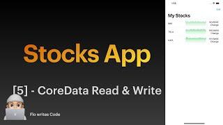 CoreData Read and Write | Stocks App [5] | Swift, SwiftUI