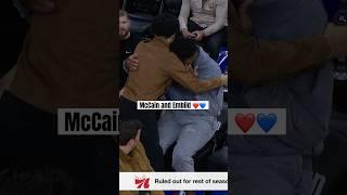 Jared McCain gave Embiid a hug 🫶