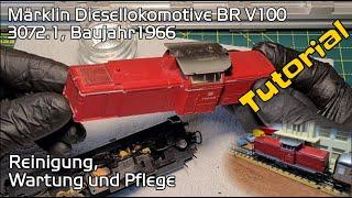 Märklin H0 Diesellok BR V100 (BR 212), 3072, Reinigung, Wartung, Pflege, Version 1, 1966, Tutorial