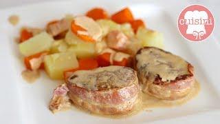 SCHWEINEFILET MIT BACON | Rezept einfach & schnell | Medaillons im Speckmantel - CUISINI