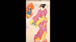 Kimono from Pepin Press Coloring Book flip thru