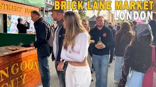 BRICK LANE Market London | London Street Market Walking Tour [4K]