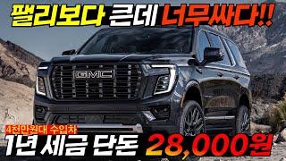 팰리보다 40cm 크지만 세금은 단돈 28,000원 4천만원대라고?! 갈수록 수입차 더 미쳤다는 이유.. #날씨 #타스만결함 #gmc캐니언 #팰리세이드결함