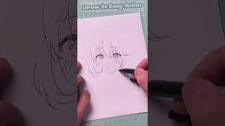 anime kawai sketch | Draw so easy Anime #drawsoeasyanime #shorts