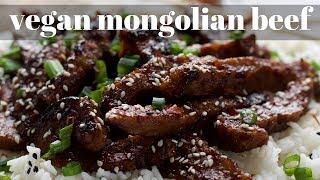 VEGAN MONGOLIAN BEEF - VEGAN SEITAN RECIPE | PLANTIFULLY BASED