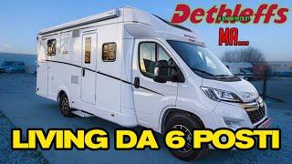 Letto nautico, dinette da 6 posti, maxi garage: per camperisti ESIGENTI!  Dethleffs Just 7052