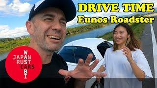 Test Driving A Eunos Roadster (MX5), Joined by Shop Staff, Yua