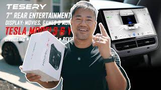 Tesery Latest & Best Rear Entertainment Display for Tesla Model 3 & Y | Full Installation & Review