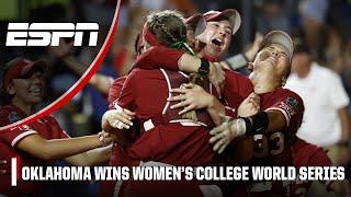OKLAHOMA SECURES THE 4-PEAT AS SOFTBALL NATIONAL CHAMPIONS | Women’s College World Series