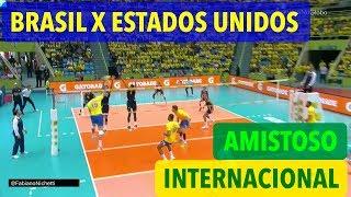 Brasil x Estados Unidos - Amistoso Internacional de Vôlei Masculino