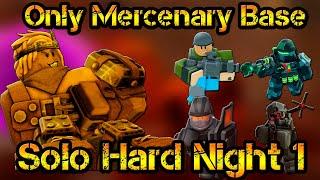 Only Mercenary Base in Hard Night 1 Hexscape Event Halloween Roblox Tower Defense Simulator