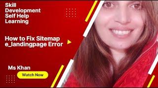 How To Fix Search Console e landingpage sitemap xml Error Solution |Skill Development Skill learning