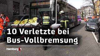 10 Verletzte in Ottensen: Linienbus muss bei Vollbremsung einlegen