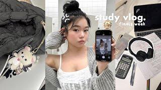 STUDY VLOG: Pulling an all nighter on Campus, Finals szn, Christmas market etc