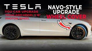 Highland Tesla Model 3 Wheel Cover Upgrade in Nova Wheel's Style