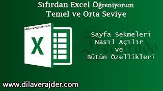 Excel Training Lessons 3 - How to Open Page Tabs and All Features are Beginners