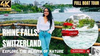 RHINE FALLS, SWITZERLAND | BOAT TOUR AT RHEINFALL | EUROPE LARGEST WATERFALL |@travelingartasty