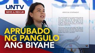 Personal trip ni VP Sara sa abroad, aprubado ng Office of the President — OVP