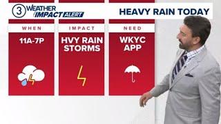 Weather Impact Alert Day in Northeast Ohio: Cleveland weather forecast shows storms with heavy rain