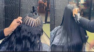 Traditional Sew In with Leave out & Silk Press - updated 2021